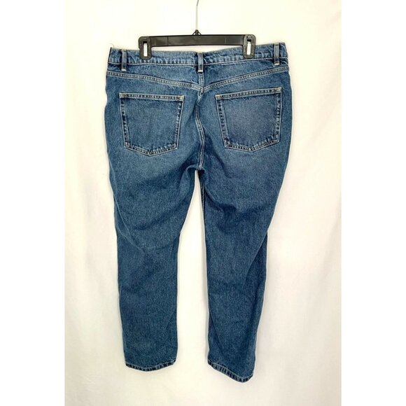 ASOS jeans maternity cropped size US 10 UK 14 EU 42 mid rise jeans waist band - Picture 3 of 5